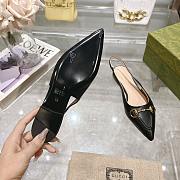 Gucci Flat Black Slingback Pumps - 4