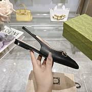 Gucci Flat Black Slingback Pumps - 2