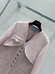 Prada pink wool coat with fur cuffs - 5