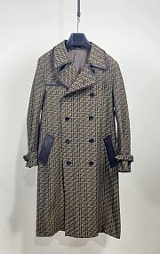 Fendi FF Jacquard Double-Breasted Trench Coat.  - 1