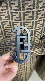 Fendi FF Jacquard Double-Breasted Trench Coat.  - 3