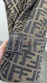 Fendi FF Jacquard Double-Breasted Trench Coat.  - 4