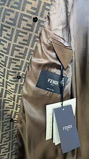 Fendi FF Jacquard Double-Breasted Trench Coat.  - 5