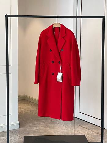 Max Mara 101801 cashmere or wool blend coat red