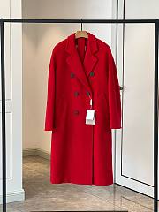 Max Mara 101801 cashmere or wool blend coat red - 2
