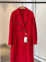 Max Mara 101801 cashmere or wool blend coat red - 3