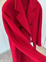 Max Mara 101801 cashmere or wool blend coat red - 4