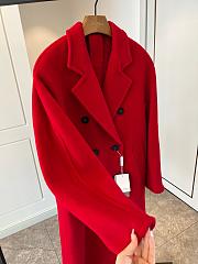 Max Mara 101801 cashmere or wool blend coat red - 5