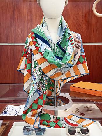 Hermès Twilly au Bloc Liste Vernie scarf 140cm*140cm