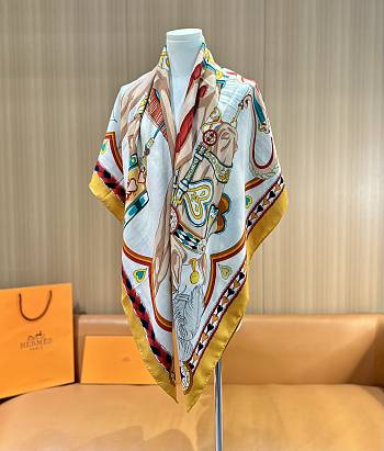  Hermès silk scarf 140x140cm 