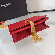 YSL Red Pebbled Leather Small Kate Bag size 19cm - 4