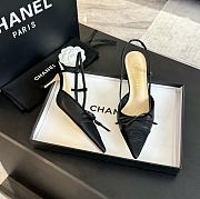 Chanel Mary Jane style slingback heels black  high 6.5cm - 1