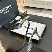 Chanel Mary Jane style slingback heels black  high 6.5cm - 5