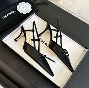 Chanel Mary Jane style slingback heels black  high 6.5cm - 3