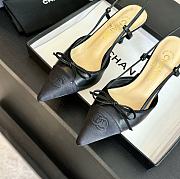 Chanel Mary Jane style slingback heels black  high 6.5cm - 2