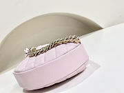  Chanel Shiny Caviar Quilted Bow Pouch Hobo in pink size 18cm - 5
