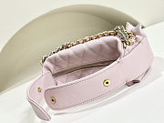  Chanel Shiny Caviar Quilted Bow Pouch Hobo in pink size 18cm - 3