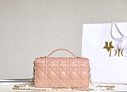 Dior My Dior Mini Bag in Cannage lambskin in pink size 21cm - 5