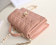 Dior My Dior Mini Bag in Cannage lambskin in pink size 21cm - 2