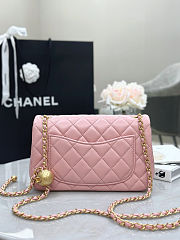 Chanel Mini Camellia Crush Rectangular Flap Rose Clair Lambskin Antique Gold Hardware 20cm - 5