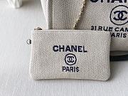 Chanel 22S Small Deauville Tote Mixed Fibers Deauville Tote Beige Black and Gold Hardware 39cm - 2