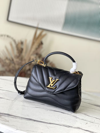 Louis Vuitton Calfskin Hold Me New Wave handbag in black 23cm
