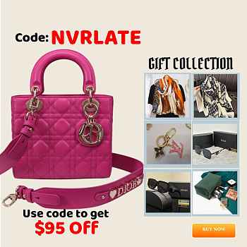 Dior Small Lady Bag Fuchsia 20cm