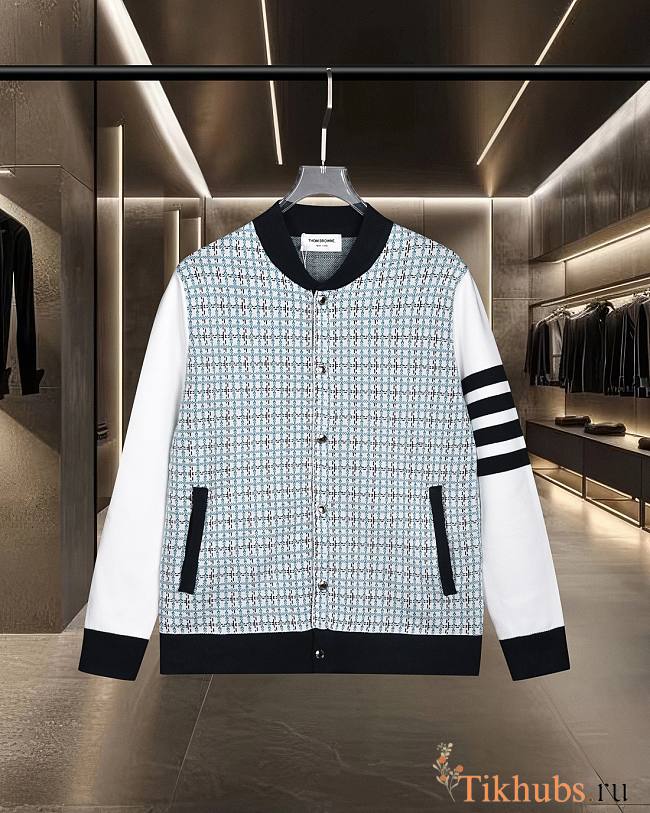 Thom Browne 4-Bar cotton bomber jacket  - 1