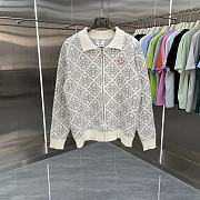 Casablanca Monogram Zip Up Cardiga  - 1