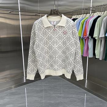 Casablanca Monogram Zip Up Cardiga 