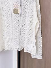 white Miu Miu knit sweater - 3