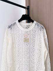 white Miu Miu knit sweater - 4