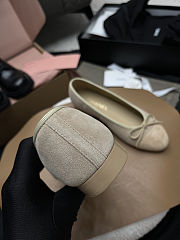 Chanel 25 Ballet Flat Grey-taupe Suede - 5