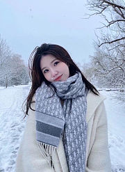  Dior Oblique scarf in ecru and gray cashmere - 3