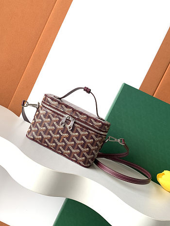  Goyard Muse Mini Vanity Case in bugrandy size 16cm