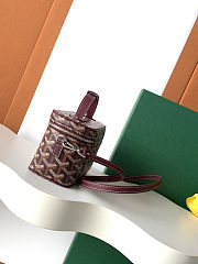  Goyard Muse Mini Vanity Case in bugrandy size 16cm - 4