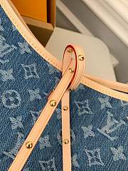  Louis Vuitton CarryAll MM Monogram Denim bag in blue size 39cm - 4