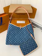  Louis Vuitton CarryAll MM Monogram Denim bag in blue size 39cm - 2