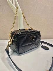 Prada black quilted leather crossbody camera bag 22x11x7cm - 6