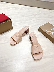 Christian Louboutin So CL 55 leather heeled mules in a beige color high 8.5cm - 1