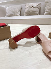Christian Louboutin So CL 55 leather heeled mules in a beige color high 8.5cm - 6