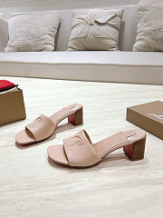Christian Louboutin So CL 55 leather heeled mules in a beige color high 8.5cm - 4