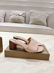 Christian Louboutin So CL 55 leather heeled mules in a beige color high 8.5cm - 3