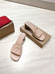Christian Louboutin So CL 55 leather heeled mules in a beige color high 8.5cm - 2