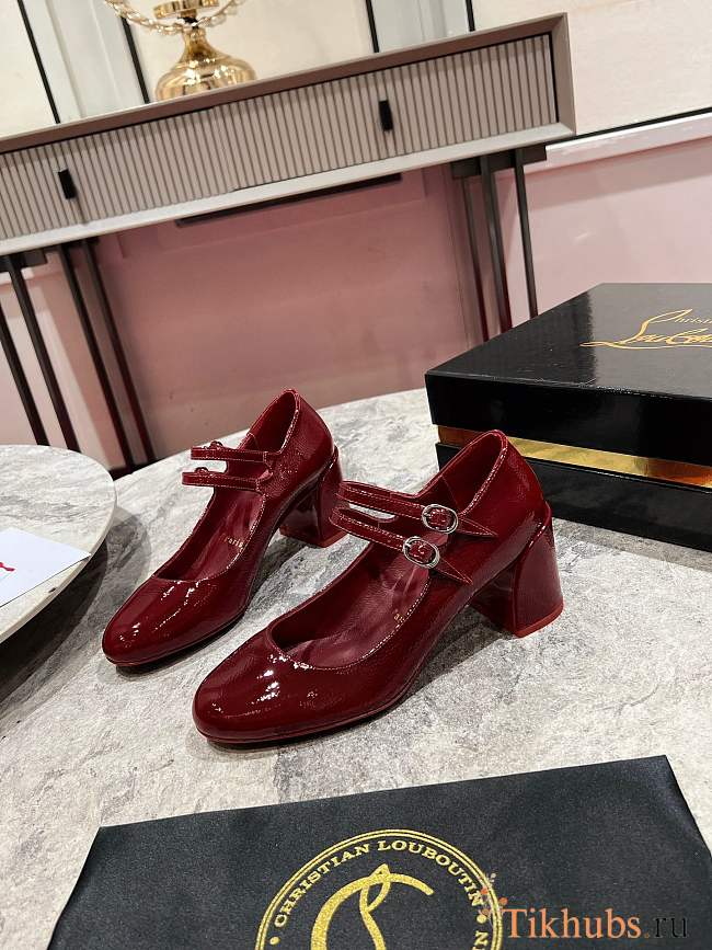 Christian Louboutin Miss Jane 55 patent-leather heel high 5.5cm - 1