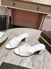 Louboutin Jane 85 or Condora 85 mules in white leather 5.5cm - 1