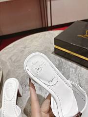 Louboutin Jane 85 or Condora 85 mules in white leather 5.5cm - 6
