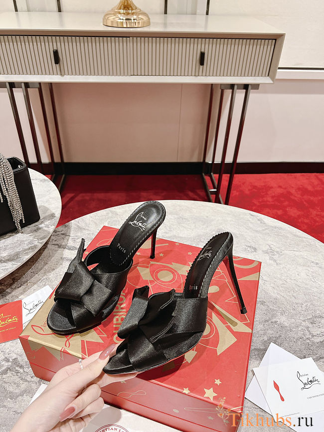 Christian Louboutin Satin Slides 10cm - 1