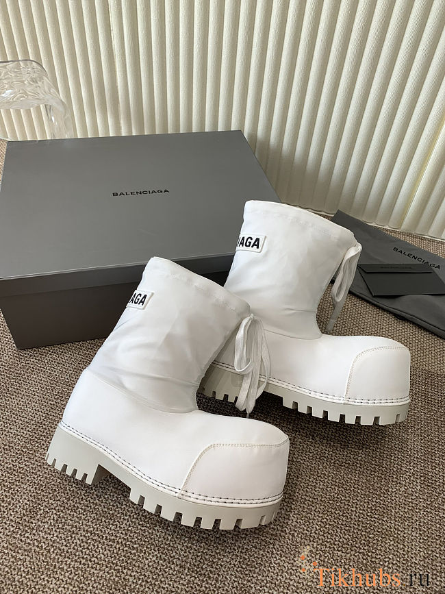  Balenciaga Alaska low boots in white nylon   - 1