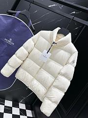 Moncler Abbadia padded down jacket in cream or off-white.  - 4